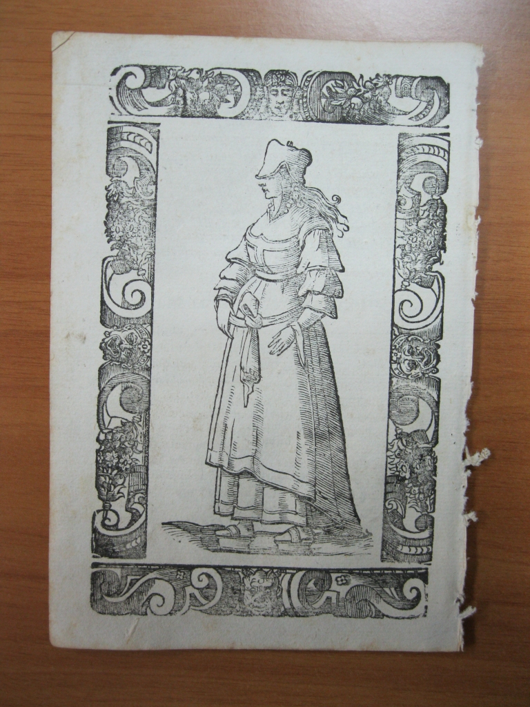Xilografía de mujer de Navarra (España), 1598. Vecellio/sessa